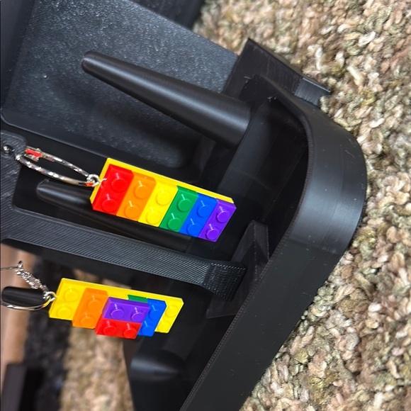 NWT Handmade Colorful LEGO Block Earrings *You can play with them ~Blocks Change - Picture 4 of 8